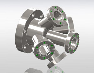 Cluster Flange  NW35CF>5xCF16 Tapped
