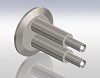 Coaxial, SHV 10KV, Single Ended - Grounded Shield / Recessed Insulator, ISO-KF