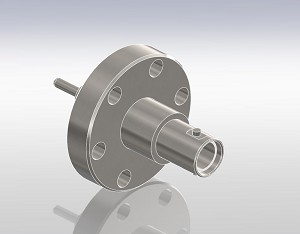 Coaxial,SHV 5 KV/Single Ended Grounded Shield, Exposed Insulator, Conflat Flange