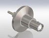 Coaxial,SHV 5 KV/Single Ended Grounded Shield, Exposed Insulator, ISO-KF Flange