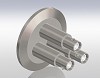 Coaxial,SHV, 5 KV/Single Ended Grounded Shield, Recessed Insulator, ISO-KF Flange