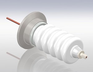 High Voltage/ Fluted: 30 kV/ 4 Amps, ISO-KF Flange
