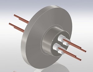 Feedthr I/P KF16 2Pin AMPS05 Nickel