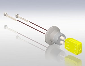 Thermocouple Spade Type 1 or 2 Pairs ISO-KF Flange