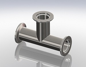 Equal Tee KF 16 Tube=19.1 316L