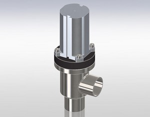 Valve Angle Pneumatic Open Tube OD=19.05